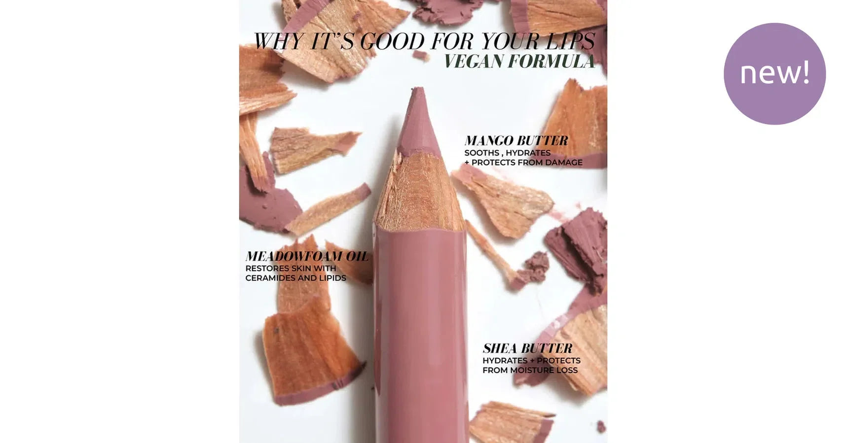 Fitglow Vegan Pencil Lip Liner - Muted Mauve (1.1g)