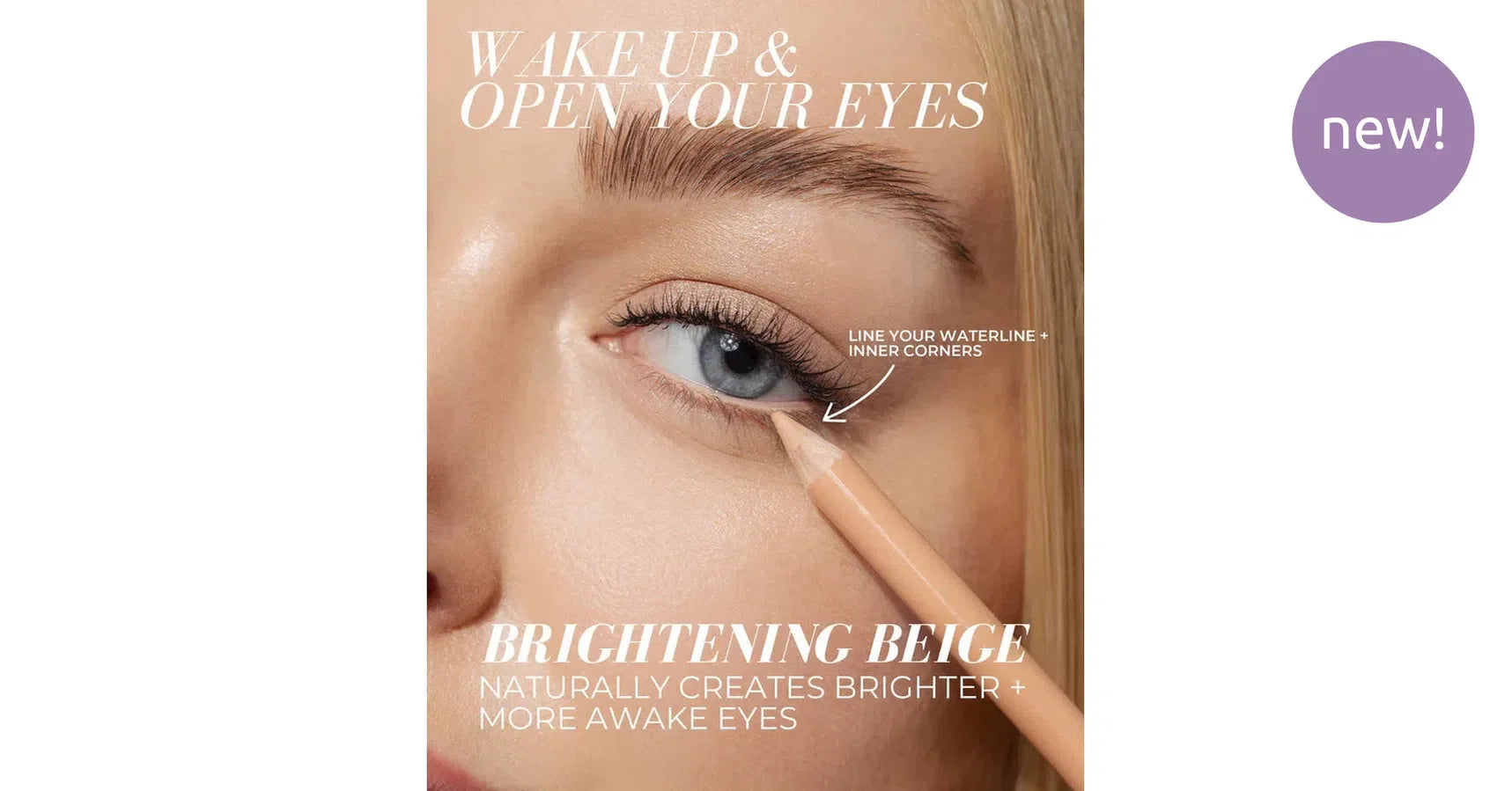 Fitglow Vegan Pencil Eye Liner - Brightening Beige (1.1g)