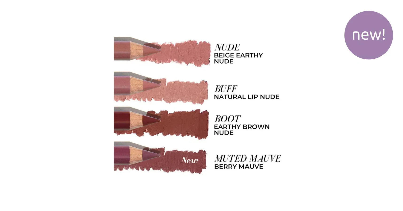 Fitglow Vegan Pencil Lip Liner - Muted Mauve (1.1g)